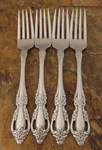 Oneida Raphael Set 4 Dinner Forks Distinction Deluxe Stainless Flatware Lot J. Fixed Price $45.89.