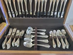 95 Piece *king James* 1881 Rogers (oneida) Silver Plate Full Set For 16. Fixed Price $220.00.