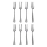 Oneida Zinc Everyday Flatware Dinner Forks, Set Of 8, 18/0 Assorted Styles. Fixed Price $9.20.