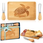 Ziliny Sea Shaped Cheese Board Set Small Turtle, Bamboo Color. Fixed Price $22.99.