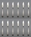 Set Of Twelve - Oneida Stainless Flatware Astragal Glossy Fish Knives New. Fixed Price $24.97.