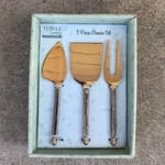 Towle Living Stainless Steel Cheese-knife Set, 3 Pieces, 6.5" Rusted Silver Tone. Fixed Price $29.97.