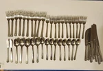 TWS369 Towle Silver Stainless 18/8 Outlined 48 Pc Set. Fixed Price $70.00.