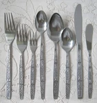 Vintage Imperial Stainless Flatware IMI57 8 Piece Place Setting. Fixed Price $34.99.