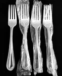 New Oneida Stainless Countess 4 Salad Forks 7 1/8" Glossy Beaded Flatware. Fixed Price $26.99.