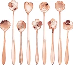 9 Pcs Flower Coffee Teaspoon Set, Stainless Steel For Party. Fixed Price $12.48.