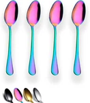 Rainbow Teaspoons 6.5" Set Of 4, Berglander Stainless Steel Titanium Plating Shi. Fixed Price $15.85.