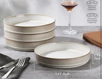 E-far Pasta Bowls Set Of 4, 35OZ Large Salad Plate For Dinner Serving Soup. Fixed Price $22.99.