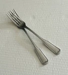 Lifetime Cutlery Stainless LCU75 2 Dinner Forks Fiddle Handle Glossy. Fixed Price $8.96.