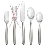 Skandia Hampton 288706 Forge Tidal Frosted 5PC Flatware Set, Fw, Stainless. Fixed Price $27.30.