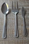 Gibson Stainless Flatware 18/0 Beaded Lot Of 3 Serving Pieces. Fixed Price $13.50.