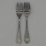 Bon Chef "reflections" Stainless Hammered (2) 7 Forks. Fixed Price $12.99.
