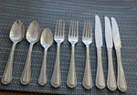 Oneida Countess Stainless Steel Flatware 9 Pieces Forks Spoons Knives. Fixed Price $33.00.