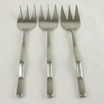 Set Of 3 Hampton Silversmith HSV12 Wavy Stainless Large Serving Forks. Fixed Price $30.59.