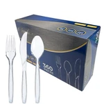 Disposable Cutlery 360 Pcs Spoons Forks Knives Plastic Party - Clear. Fixed Price $23.08.