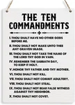 Inspirational Signs Gift 10 Commandments Wall Art Christian Bible Verse. Fixed Price $18.60.