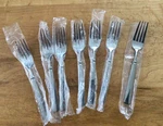 Cambridge Silverware Flatware Record Stainless Glossy 7 Salad Forks New Pkg. Fixed Price $21.99.