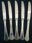 Set 5 Dinner Knives! Vintage Oxford Hall Stainless: OXH101PATTERN: Lovely. Fixed Price $30.00.