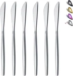 Homquen Dinner Knives 6 Piece, Stainless Steel Matt Silver Knife, Sturdy. Fixed Price $11.30.
