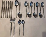 19 - Orleans Silver ORL45 Stainless Steel Flatware Korea Spoons, Forks, Knives. Fixed Price $29.00.