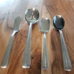Lot Of 4 Reed & Barton RDS18 Select Stainless Flatware Japan Korea Serving Curve. Fixed Price $25.00.