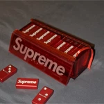 Supreme Dominoes Red Custom Design Tile Game Set. Fixed Price $249.99.