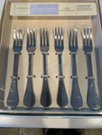 Cambridge Silversmiths 6-PIECE Cocktail Fork Set Stainless Steel New Box. Fixed Price $19.99.