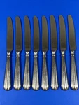 8 Oneida Community Stainless Glossy Flatware Dinner Knives 9 1/2". Fixed Price $43.97.