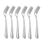 Horntide 6-PIECE Dinner Forks Set 4 Tines Table 6X Fork, Silver. Fixed Price $19.99.