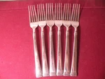 Set Of 6 Dinner Forks CBS174 Cambridge Stainless Steel Flatware 8 1/4" .. Fixed Price $36.34.