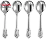 Keawell Gorgeous Round Soup Spoon, Set Of 4, 18/10 Stainless Steel, Luxury Bouil. Fixed Price $22.74.
