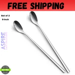 9-INCH Long Handle Spoon, Coffee Stirrers Ice Tea Premium 18/10 Stainless. Fixed Price $7.59.