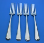 4 Vintage Silco INS507 Dinner Forks International Silver Stainless Flatware. Fixed Price $20.23.