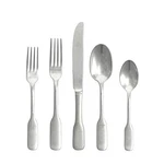 Fortessa Ashton Antiqued Flatware 5 Piece Place Setting, Stainless Steel. Fixed Price $62.95.