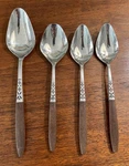 Set Of 4 Ekco Eterna EKS5 Faux Wood 1-TABLESPOON, 1-SOUP, 2-TEASPOONS. Fixed Price $30.00.