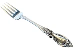 1 Salad Fork Louisiana Oneida Silver Stainless Community Glossy 6 3/4" Floral. Fixed Price $6.04.