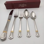 Gorham Chancelor Gold 5 Piece Place Set Stainless 18/8 Flatware Japan Nos Rare. Fixed Price $124.99.