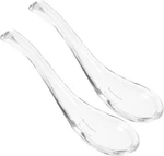 2PCS Clear Glass Spoons Asian Soup Foods Chinese. Fixed Price $19.06.