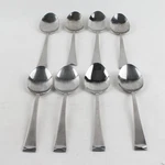 Lot Of Cuisinart Flatware CUI28 (stainless) Pattern Oval Soup Spoons 7.25". Fixed Price $26.99.