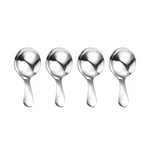 Wangshiqi Short Handle SPOONS,4 Pcs Small Scoops For Canisters, 3.5", Silver. Fixed Price $9.53.