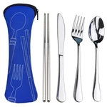 Portable Silverware With Case, Lengnoyp Travel Camping Utensils Set, Prem.... Fixed Price $12.45.