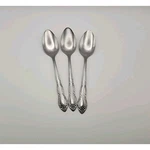 3 Wesley Forge WLF2 Teaspoon Stainless Steel 6 1/4" Floral Design Art Deco Mcm. Fixed Price $8.96.