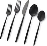 Cambridge Silversmiths Gaze Black Satin 20-PIECE Flatware Set, Service For 4. Fixed Price $54.99.