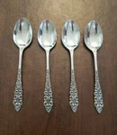 Set Of 4 Supreme Cutlery Towle TWS156 Mcm Brutalist Stainless Teaspoons Vg+. Fixed Price $14.99.