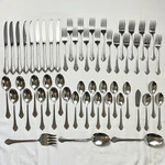 Lot 54 Pcs Oneida Bancroft Flatware Set Service For 9+ Read Description. Fixed Price $199.79.