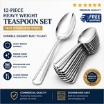 12 Pc New Winco Dominion Stainless Steel Flatware Teaspoon Heavy Weight Dozen. Fixed Price $19.99.