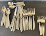 40 Pcs Joseph Abboud JAB4 Stainless Flatware. Fixed Price $289.99.