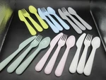 Ikea Kalas Kids Plastic Utensils 18PC Set 6 Fork Knife Spoon Excellent. Fixed Price $8.77.