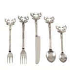 Saro Lifestyle SP779.S Reindeer Design Rustic Flatware - Set Of 5, Silv.... Fixed Price $82.93.