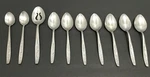 Customcraft Stainless Spoons Ice Tea Serving Soup CUS1 Floral Textured Rose. Fixed Price $17.95.